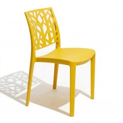 Silla Zasil Amarillo para restaurantes apilable