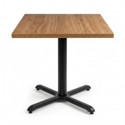mesa de madera para restaurantes con base pedestal