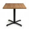 mesa de madera para restaurantes con base pedestal