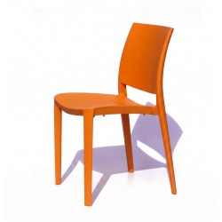 Sillas económicas de plástico praxis naranja